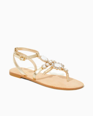 Lilly Pulitzer Katie Embellished Sandal In Resort White