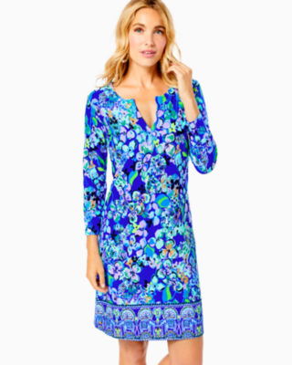 Lilly Pulitzer Upf 50+ Nadine Chillylilly Dress In Blue Grotto Twilight ...