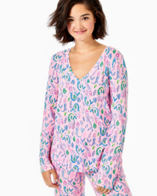 Pajama Knit Long Sleeve Top, , large - Lilly Pulitzer