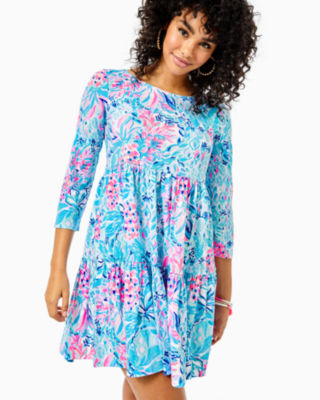 Lilly Pulitzer Geanna Swing Dress In Zanzibar Blue Party Princess