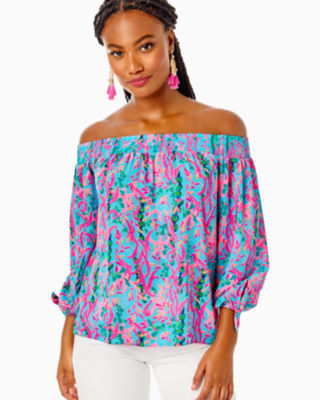 Lilly pulitzer off the shoulder best sale