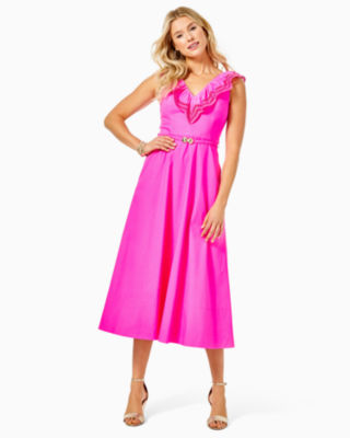 Carine Stretch Midi Dress, , large - Lilly Pulitzer