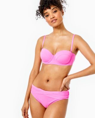 Colour Block Bikini Top with Zipper - Active Zone