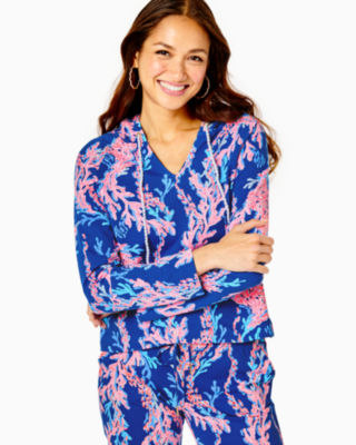 Kiawah Cropped Hoodie, , large - Lilly Pulitzer