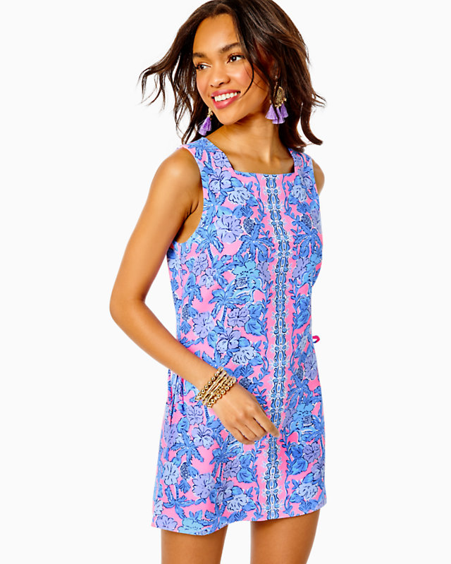 Donna Square Neck Romper, , large - Lilly Pulitzer