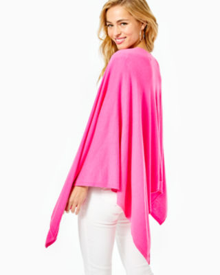 Terri Sweater Wrap, Cockatoo Pink, large image 2 - Lilly Pulitzer
