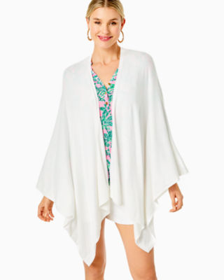 Shop Lilly Pulitzer Terri Sweater Wrap In Resort White