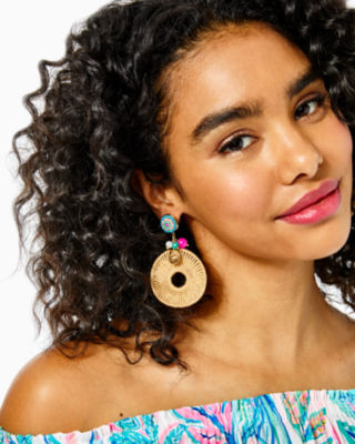 Cabana Cocktail Earrings, Multi, large image 2 - Lilly Pulitzer