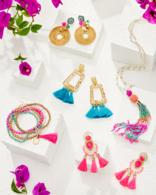 Cabana Cocktail Earrings, Multi, large image 4 - Lilly Pulitzer