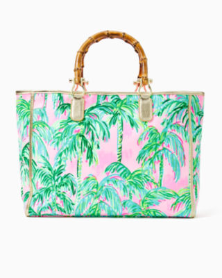 Greydon Canvas Tote, Pink Blossom Suite Views, large image 2 - Lilly Pulitzer