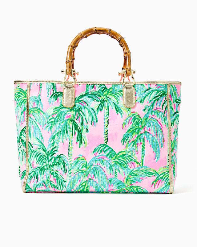 Greydon Canvas Tote, Pink Blossom Suite Views, large image null - Lilly Pulitzer