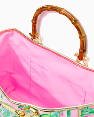 Greydon Canvas Tote, Pink Blossom Suite Views, large image 2 - Lilly Pulitzer