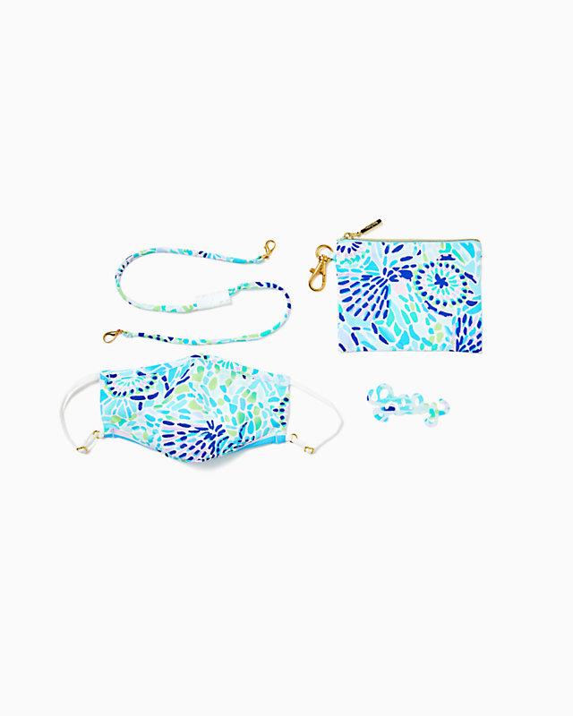 Kids On The Go Mask and Pouch Set, , large - Lilly Pulitzer