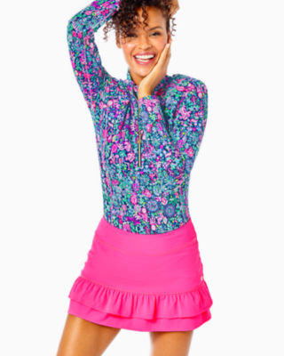 UPF 50+ Luxletic Fern Ruffle Skort, , large - Lilly Pulitzer