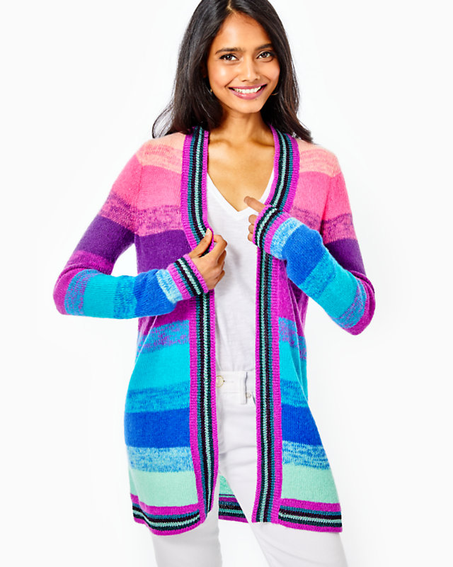Aubrienna Ombre Cardigan, , large - Lilly Pulitzer