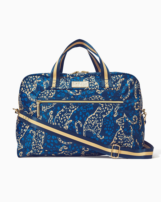 Beale Weekender Bag, Low Tide Navy Easy To Spot Accessories, large - Lilly Pulitzer