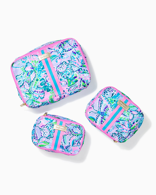 Crosby Stackable Pouch Set, , large - Lilly Pulitzer