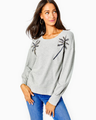 Monogrammed Lilly Big Print Crewneck Sweatshirt