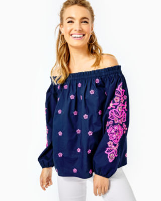 Jaeda Off-The-Shoulder Top, , large - Lilly Pulitzer