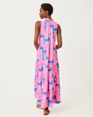 Malone Maxi Dress, Blue Haven Little Flamenco, large image 1