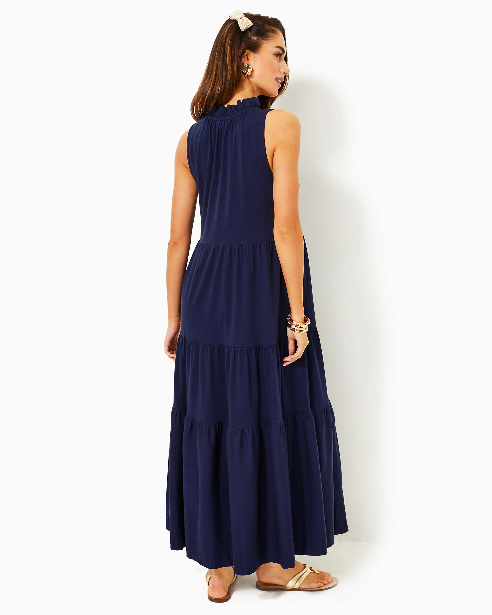 Shop Lilly Pulitzer Malone Maxi Dress In True Navy
