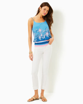 Shop Lilly Pulitzer Cannavale Knit Top In Lunar Blue A Lil Nauti Engineered Knit Top