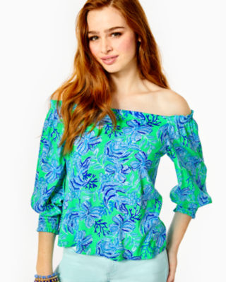 Lessa Off-The-Shoulder Top, , large - Lilly Pulitzer