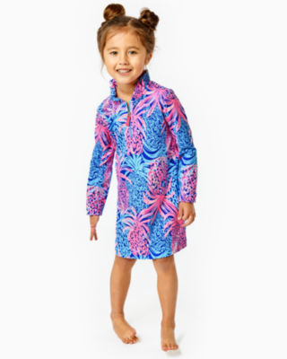 UPF 50+ Girls Little Skipper Ruffle Dress, , large - Lilly Pulitzer