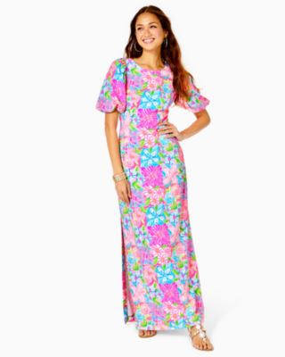 Lilly pulitzer maxi shop dress with sleeves