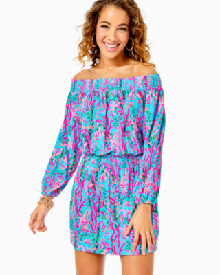 Cyla Off-The-Shoulder Romper, , large - Lilly Pulitzer