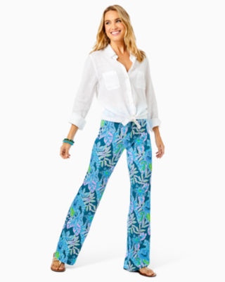 33" Georgia May Mid-Rise Palazzo Pant, , large - Lilly Pulitzer