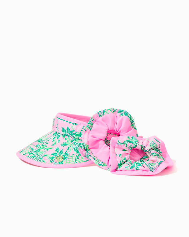 Printed Visor and Scrunchie Set, , large - Lilly Pulitzer
