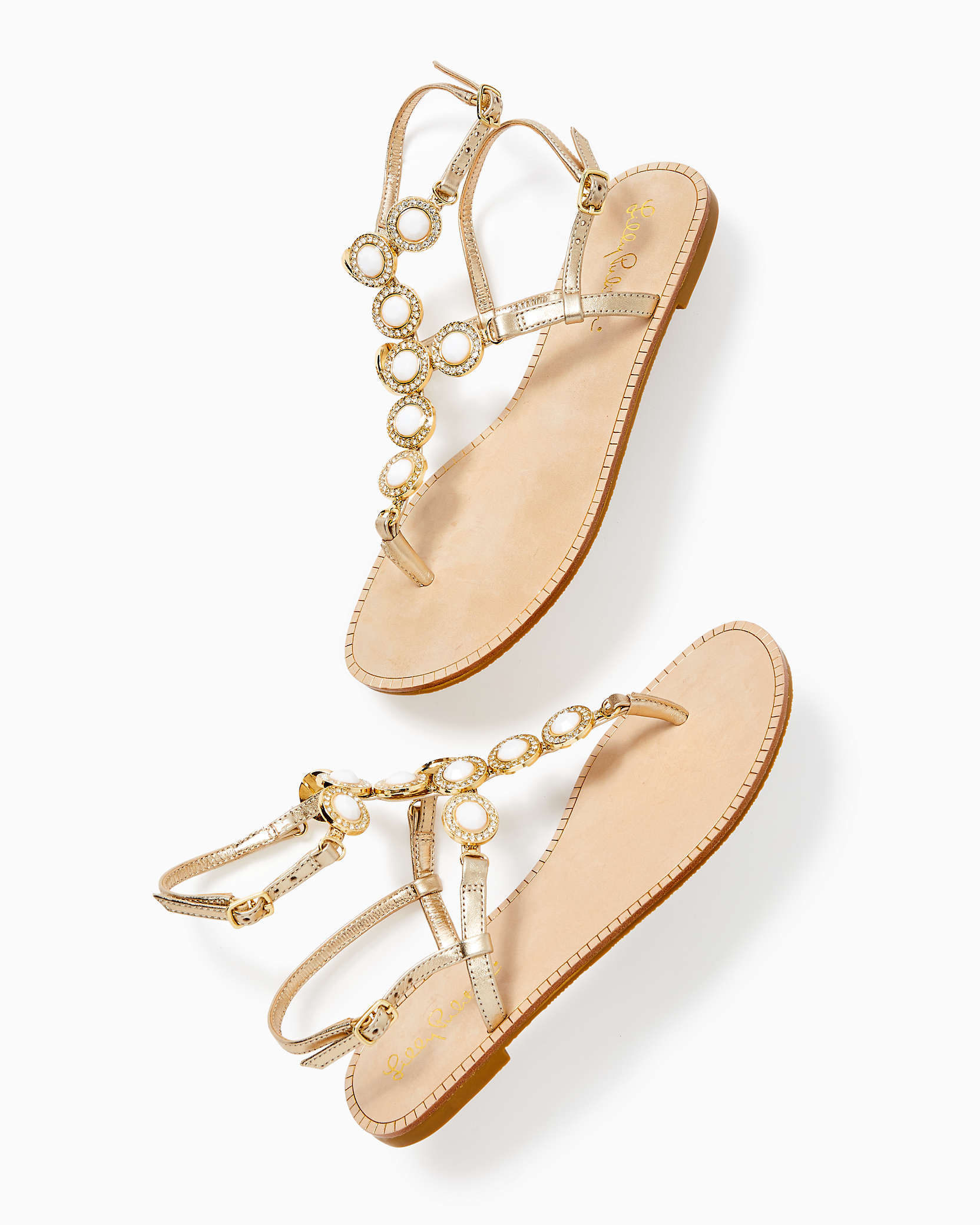 Shop Lilly Pulitzer Palermo Leather Sandal In Resort White