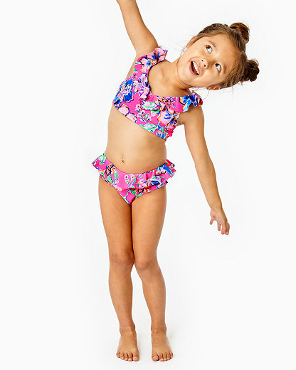 Bottoms Bathing Suit Tankini Kids Girls Bikini Swimwear Swimsuit Ruffled Tops