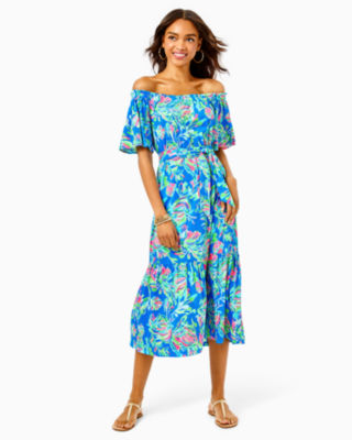 Merle Off-The-Shoulder Midi Dress | Lilly Pulitzer