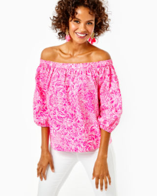 Winifred Off-The-Shoulder Top, , large - Lilly Pulitzer