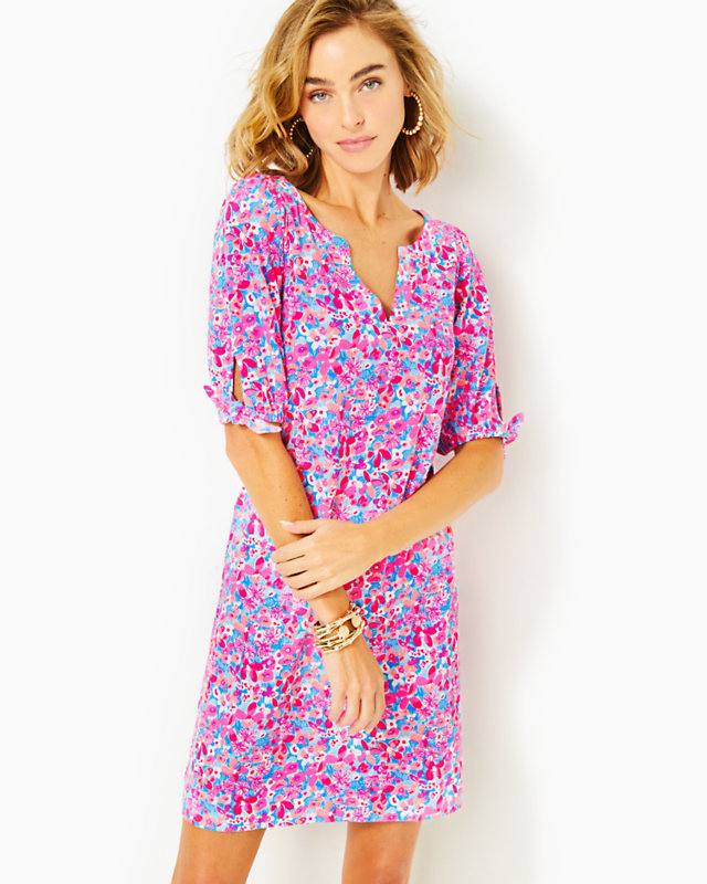 Easley T-Shirt Dress, Aura Pink Baby Bloomer, large - Lilly Pulitzer