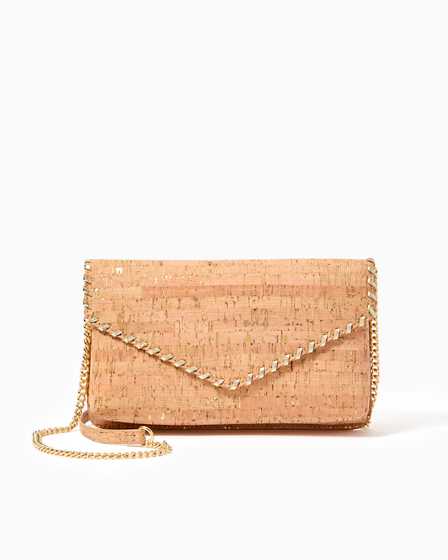 Madigan Cork Clutch, Natural, large - Lilly Pulitzer