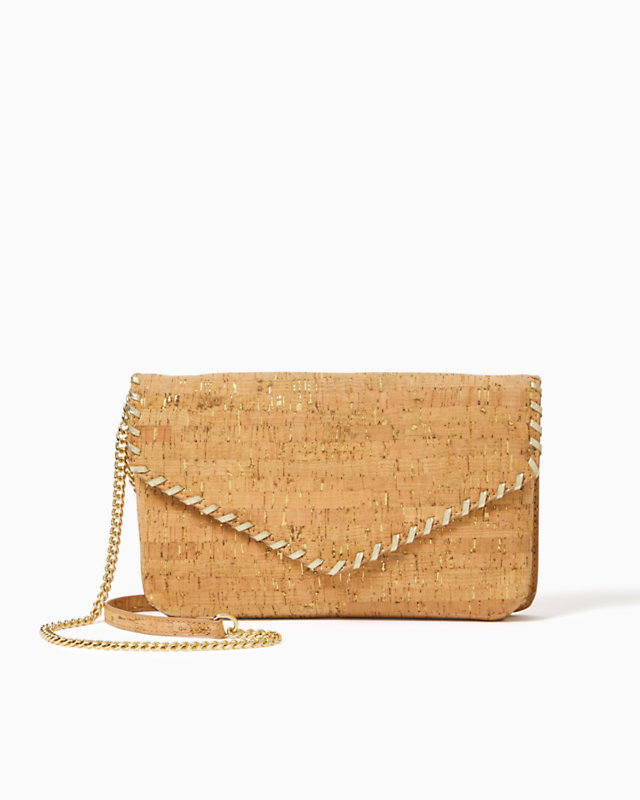 Madigan Cork Clutch, Natural, large - Lilly Pulitzer