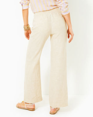 31" Deri Linen Palazzo Pant, Sand Bar X Resort White, large image 1
