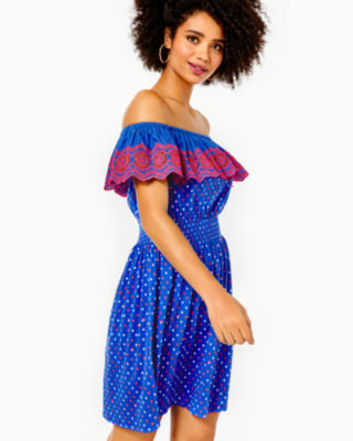 Kalama Off-The-Shoulder Smocked Dress