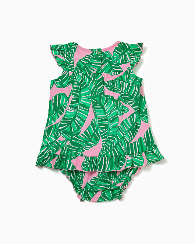 Cecily Infant Dress, Conch Shell Pink Lets Go Bananas, large image null - Lilly Pulitzer