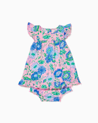 Cecily Infant Dress, Conch Shell Pink Rumor Has It, large - Lilly Pulitzer