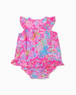 Cecily Infant Dress, Pink Isle Shell Me Something Good, large image null - Lilly Pulitzer