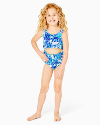 UPF 50+ Girls Evalina Swimsuit, , large - Lilly Pulitzer