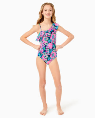 UPF 50+ Girls Mini Zita Swimsuit | Lilly Pulitzer