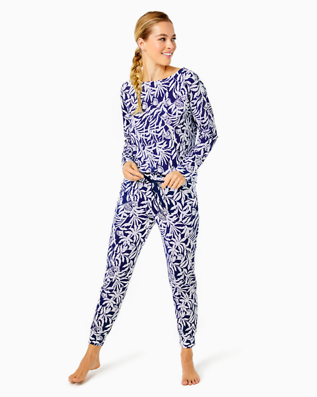 Downtime Jersey Set in Flocking to Paradise - Lilly Pulitzer - best postpartum loungewear