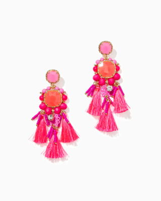 Waterside Earrings, Kitschy Coral, large  - Lilly Pulitzer