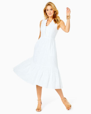 Shandi Eyelet Midi Dress, , large - Lilly Pulitzer