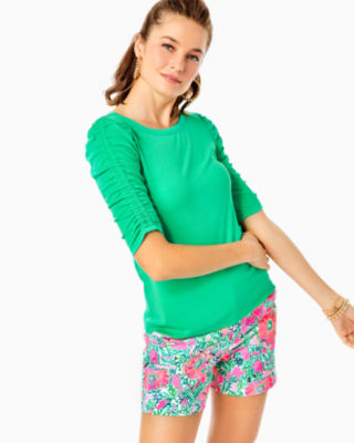 Lilly Pulitzer Belden Top In Botanical Green